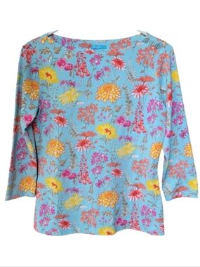 J.McLaughlin Catalina Cloth Floral Boatneck Top Size S NWOT